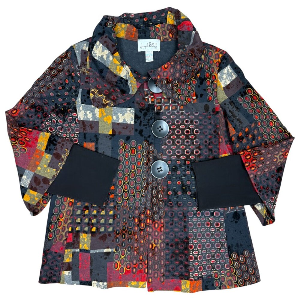 Joseph Ribkoff Multicolor Patchwork Blazer - image 3